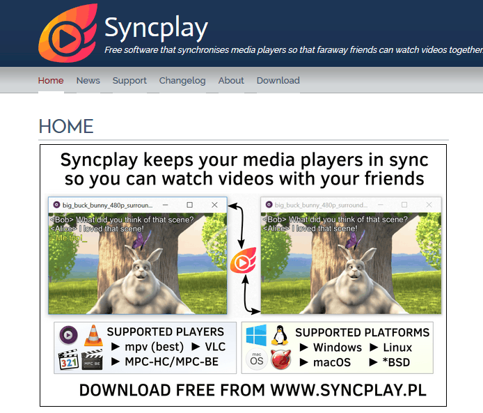SyncPlay - Apps Like watch2gether