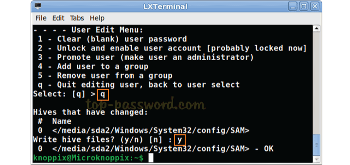 Recover the Windows 7 local admin password