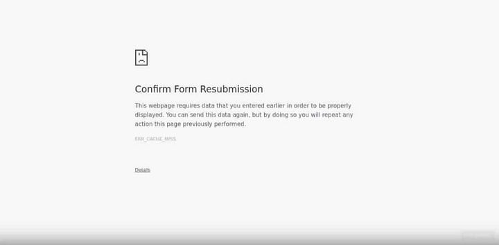 Form Resubmission