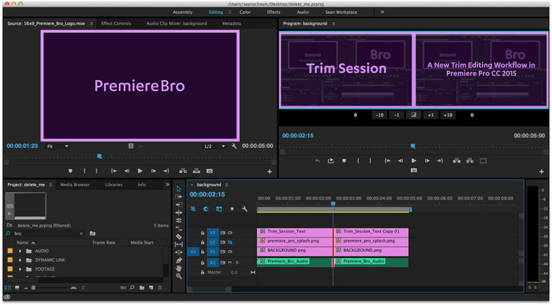 Adobe Premiere Pro CC - Workflow Comparison