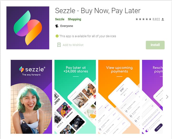Sezzle - Apps like Klarna