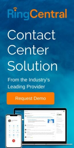 RingCentral Contact Center sticky-banner
