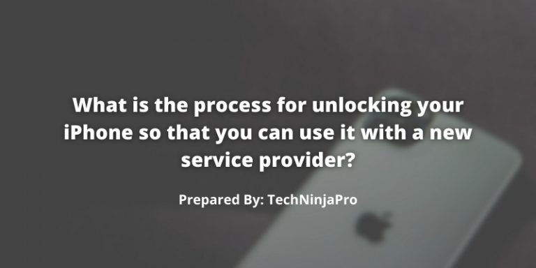 Process for unlocking your iPhone