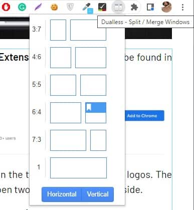 dualless extension split merge windows