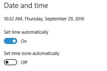 set time automatically