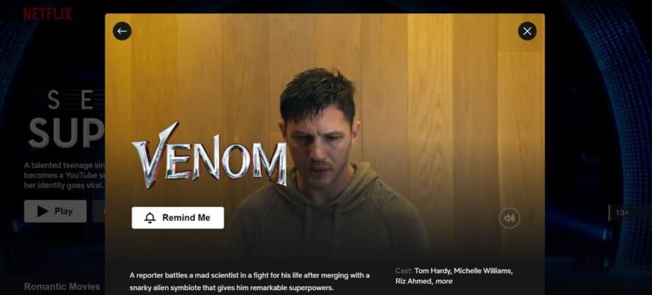 Venom netflix